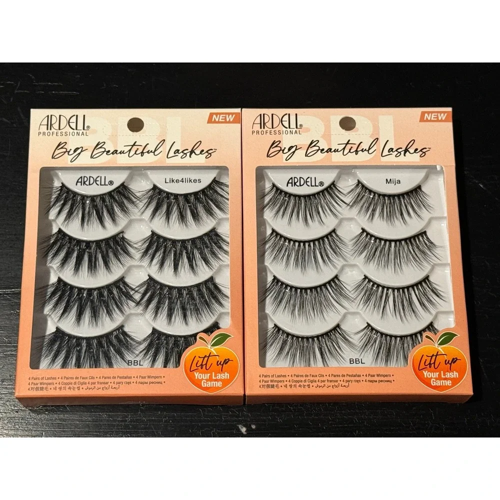 Lot‎ NEW Ardell Big Beautiful Lashes Like4likes Mija Total Black Faux Lash